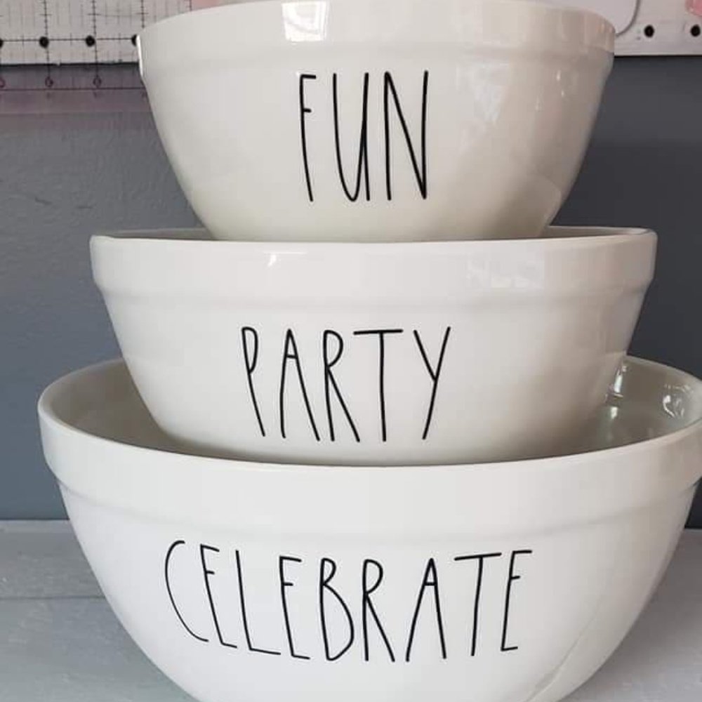 Rae Dunn Long Letter Malamine Bowl Set